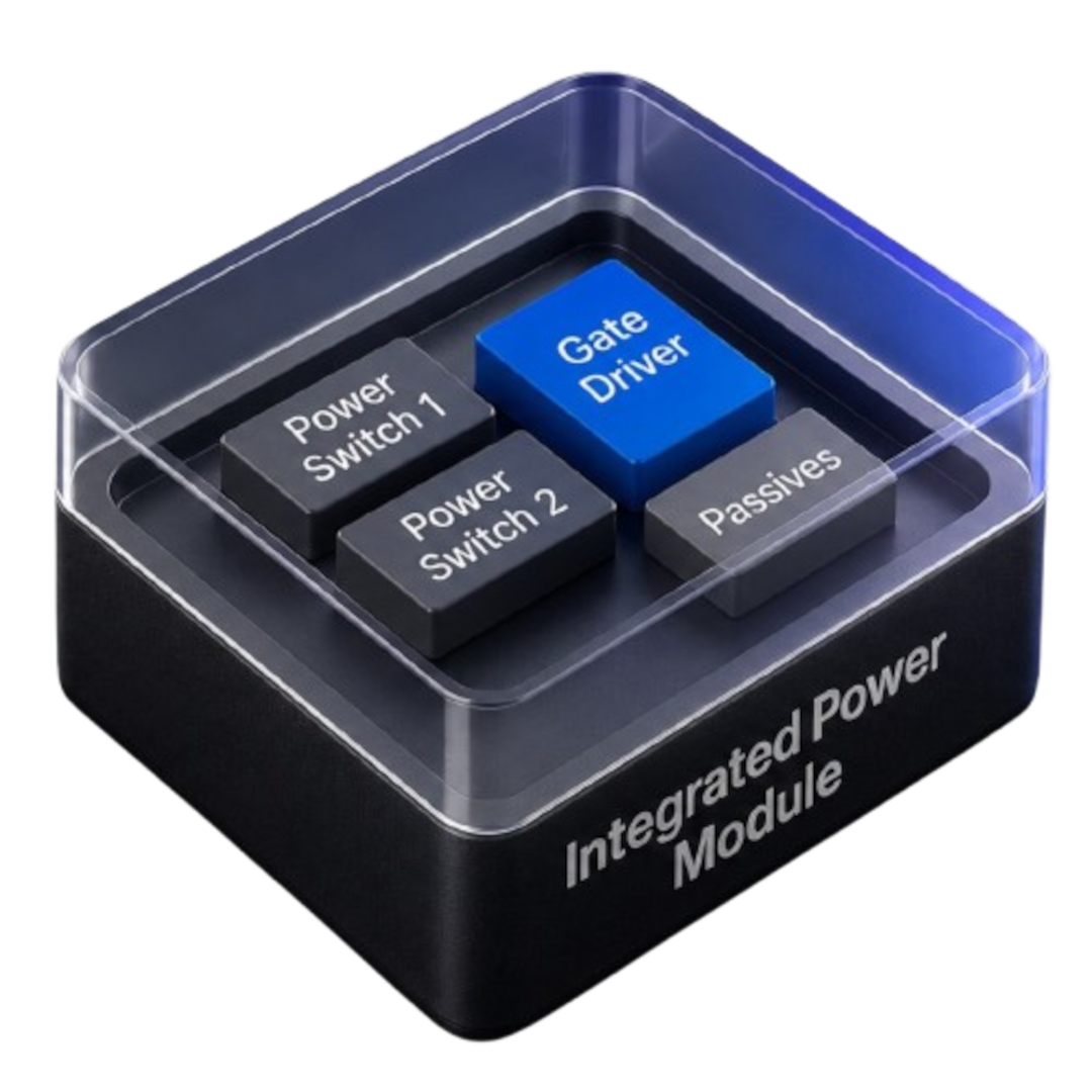 Ganesis Power Block — Silicon Interposer module render with thermal and form factor annotations